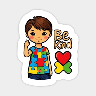 Blue Be Kind Autism Awareness Magnet