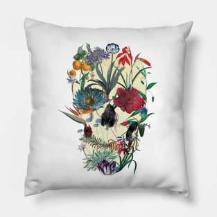 Botanical Skull Pillow