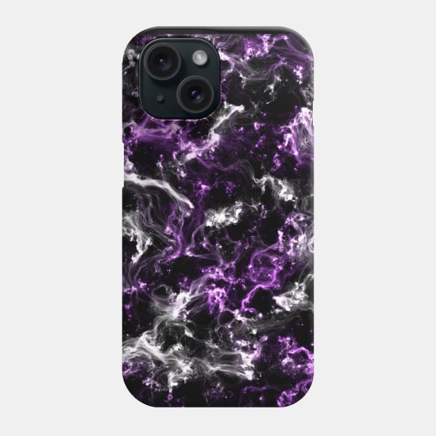 Purple an white nebula Phone Case by Nerdiant