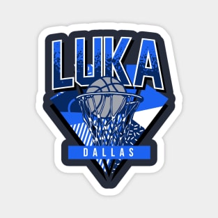 Luka Retro Dallas Basketball Throwback Magnet