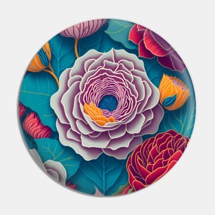 Colorful Flower Garden Pattern Design with a Modern Twist Pin