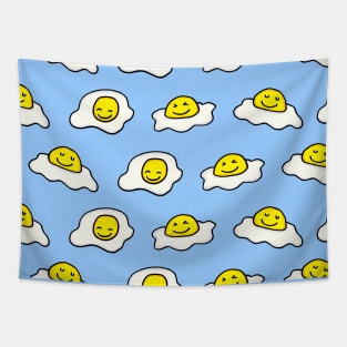 Fried Egg Sunny Side Up Clouds Tapestry