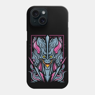 Cyber Style Halloween Dragon Abstract Geometric Art Phone Case