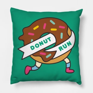 Donut Run // Cute Donut Doodle Pillow