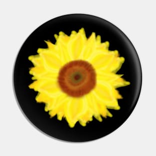 Sunny Sunflower (Black Background) Pin