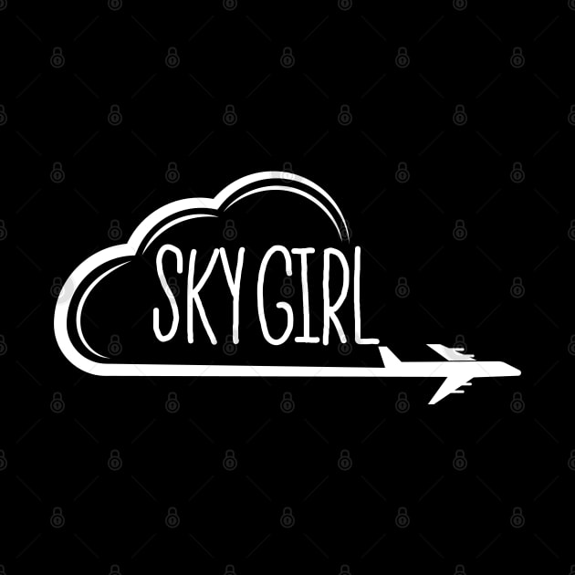 Sky Girl Funny Flight Attendants Flying Aviation by patroart