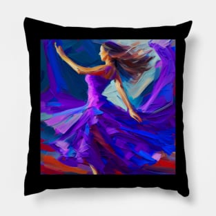 Abstract Art Dancing Girl Pillow