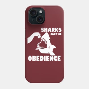 Shark Obedience - white Phone Case