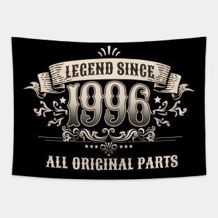 Retro Vintage Birthday Legend since 1996 All Original Parts Tapestry