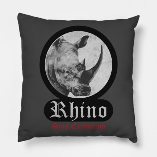 Rhino Extinction Pillow