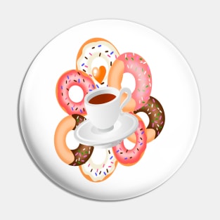 Coffee and Doughnuts En L'air Pin