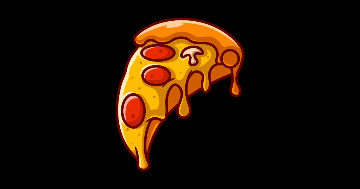 Slice Of Pizza With Mushroom Cartoon - Slice Of Pizza With Mushroom ...