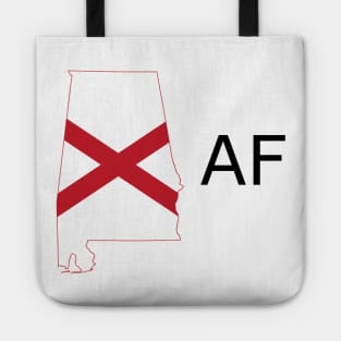 Alabama Flag State Outline AF (black) Tote