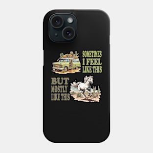 Generation X How I feel  - Abandoned Car in Desert, White Stallion Phone Case