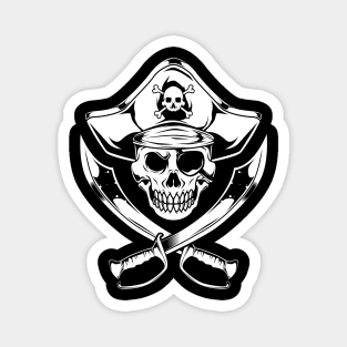 Pirate flag with sabers and skull - Pirate Magnet