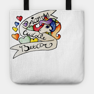 Unicorns Cuddle Better Tote