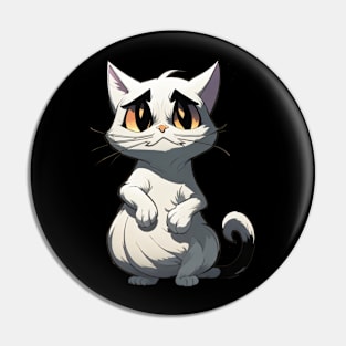 Funny cat ghost Pin