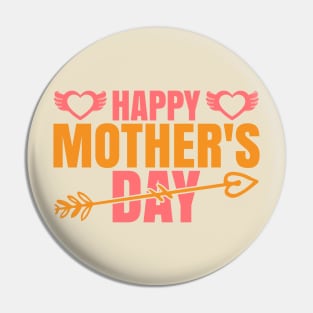 Happy Mothers Day Heart Pin