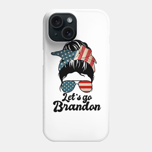 Let's Go Brandon American Flag Womens Phone Case by snnt