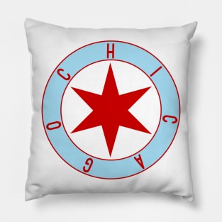 Chicago Flag Star Decal Pillow