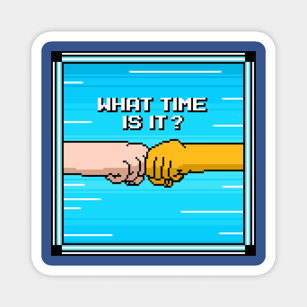 What Time Is It? Adventure Time pixel art Magnet by PXLFLX