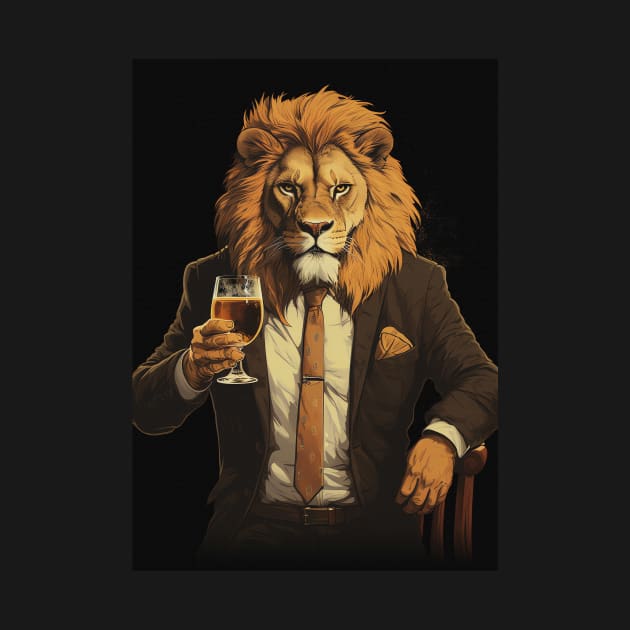 Funny Lion Beer by Nenok
