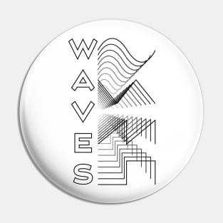 Waves Waveform Audio Analog Design Modular Gift Pin