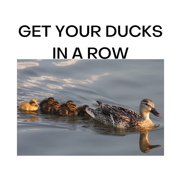 Get Your Ducks in a Row (Black Font) by Victorious Maximus