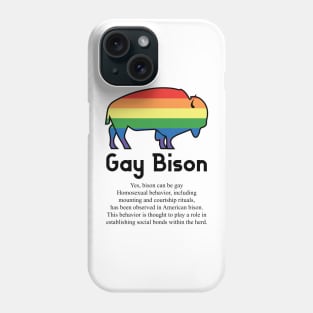 Gay Bison G4b - Can animals be gay series - meme gift t-shirt Phone Case