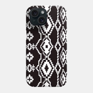 Black and white geometric abstract design Phone Case