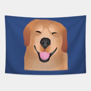 Smiling Golden Retriever Tapestry