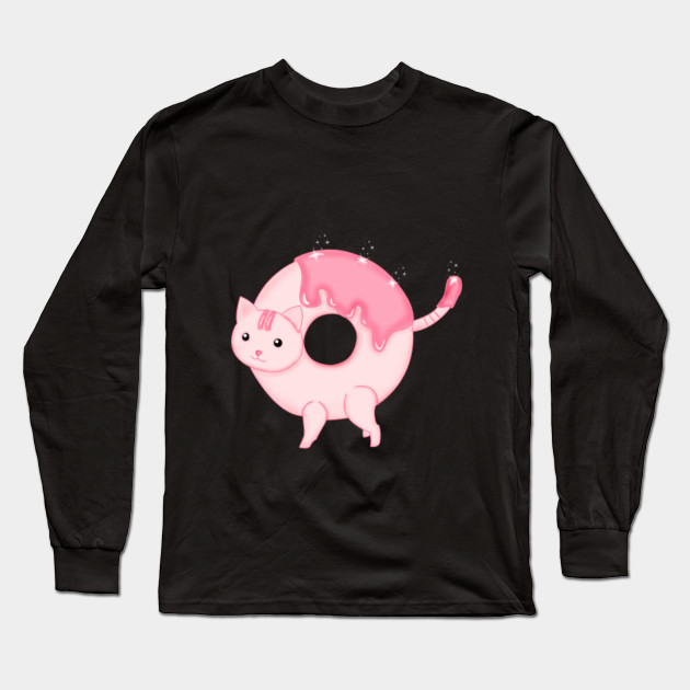 Tasty Donut Cat Cat Donuts Long Sleeve T Shirt Teepublic