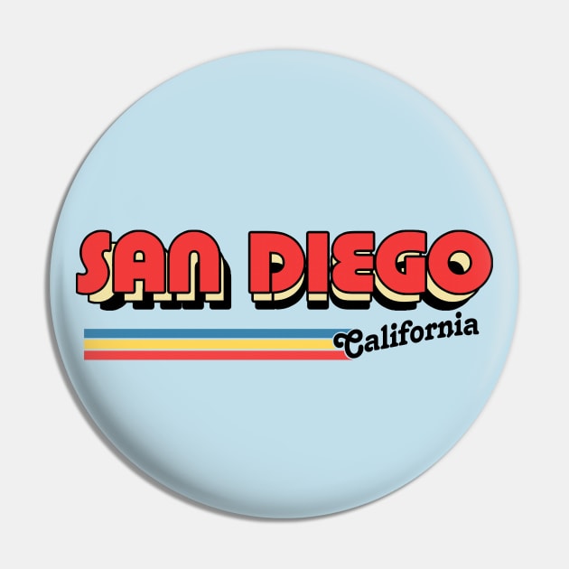 San Diego // Retro Typography Design Pin by DankFutura