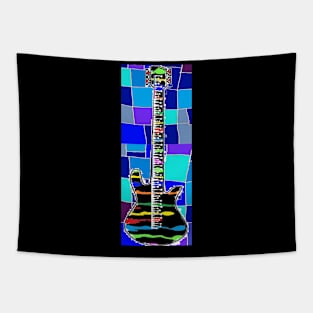 bass bass pop art blue Tapestry