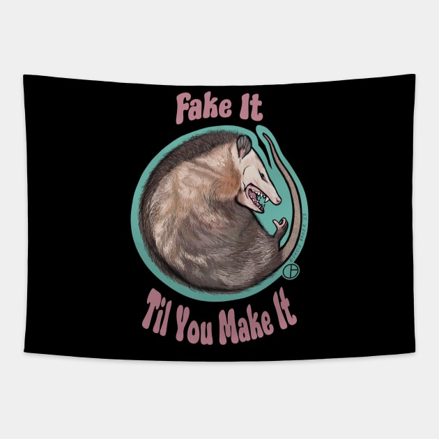 Fake It Til You Make It Tapestry by Art from the Blue Room