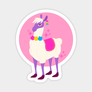 Hand Drawn Llama Cartoon Magnet