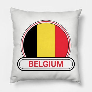 Belgium Country Badge - Belgium Flag Pillow