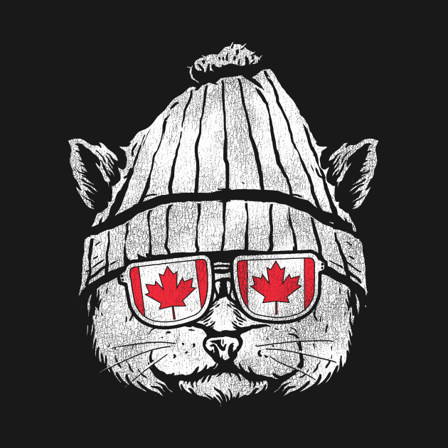 Canadian Flag Cat Vintage Canada Canada TShirt TeePublic