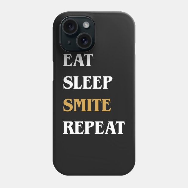 Eat Sleep Smite Repeat - Paladin RPG Phone Case by pixeptional