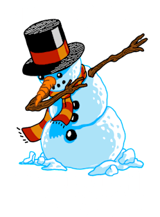 Snowman Dabbing Through The Snow Shirt Christmas Dab Santa Magnet