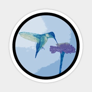 Hummingbird Blue Magnet