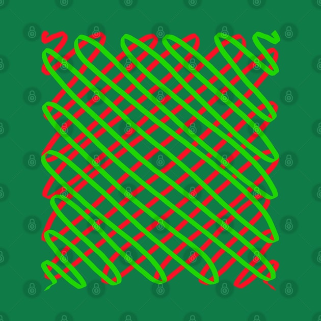 Red and green stripes by Lucy