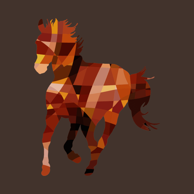 Geometric Horse Polygonal Cool Geometry by ddtk