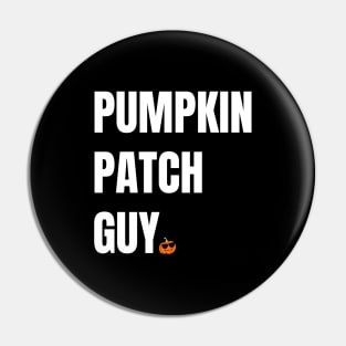 Pumpkin Patch Guy - Minimalist Design with a Pumpkin Pin