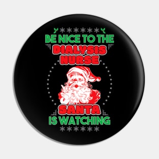 Dialysis Santa Nurses Day Pin