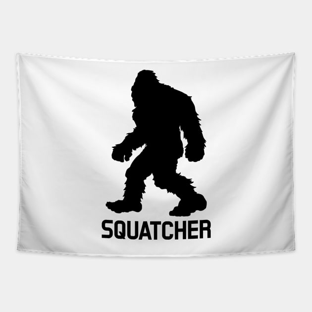 Squatcher, Bigfoot, Sasquatch Tapestry by HEJK81