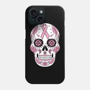 Breast Cancer Awareness Skull Pink Ribbon Phone Case