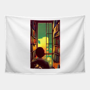 Reading Time by the Window Vintage | Go Outside Tapestry