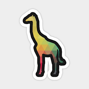 Rainbow giraffe silhouette Magnet