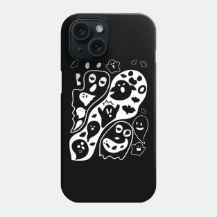 Halloween boo ghost doodle Phone Case